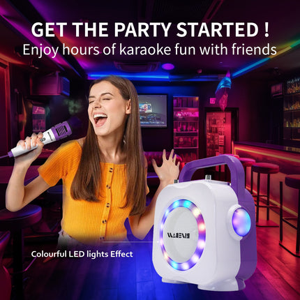 Purple Kids Bluetooth Karaoke Machine with 2 Microphone-4