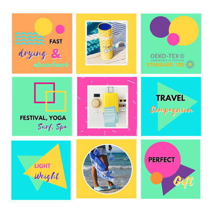 Kids Beach Pool Hammam Towel, Pink in Gift Box