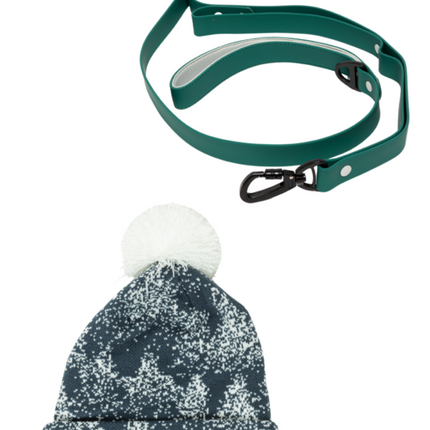 Spruce Winter Hat with Pom & Waterproof Leash