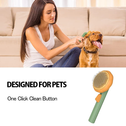 Pet Pumpkin Brush, Pet Grooming Self Cleaning Slicker Brush For Dogs