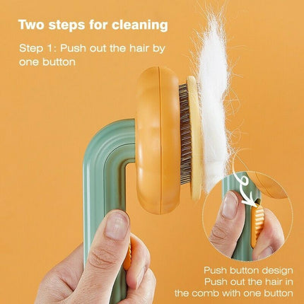 Pet Pumpkin Brush, Pet Grooming Self Cleaning Slicker Brush For Dogs