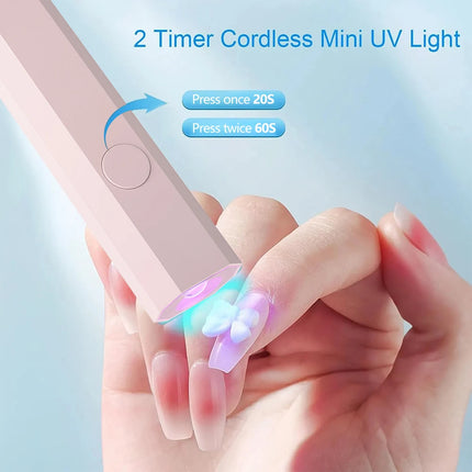 YIKOOLIN Portable Nail Dryer UV Led Lamp for Curing All Gel Polish USB Professional Quick Dry Manicure Machine Nail Art Tools