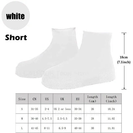 Waterproof Silicone Shoe Covers Protector Anti-Slip Boot For Outdoor Rainy Day Reusable Non-Slip Wear-Resistant Rain Shoe Covers