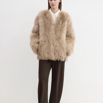 "Nostalgic Stroll" Wool Blended High Waist Curved Scimitar Casual