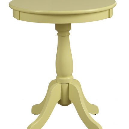 Round Pedestal Wooden Side Table