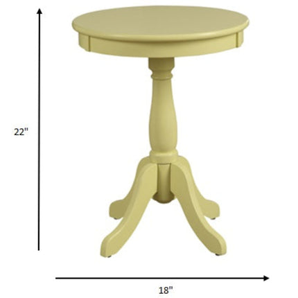 Round Pedestal Wooden Side Table