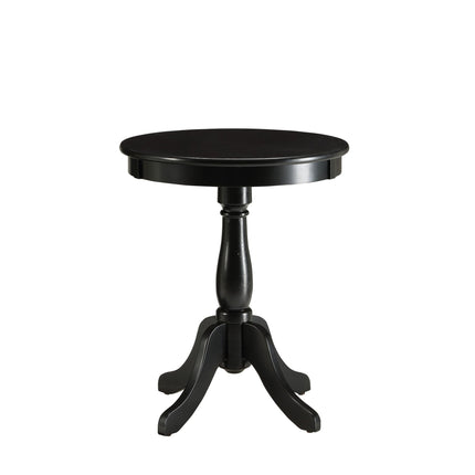 Round Pedestal Wooden Side Table