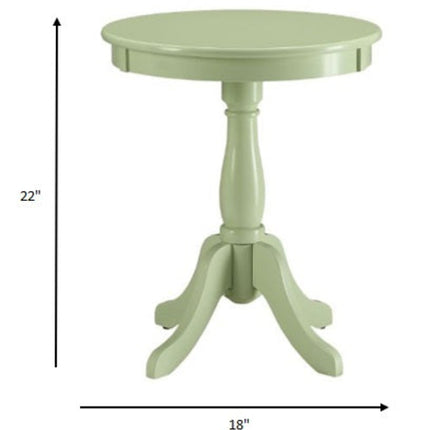 Round Pedestal Wooden Side Table