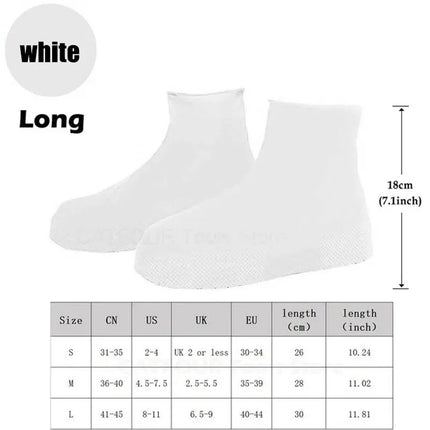 Waterproof Silicone Shoe Covers Protector Anti-Slip Boot For Outdoor Rainy Day Reusable Non-Slip Wear-Resistant Rain Shoe Covers