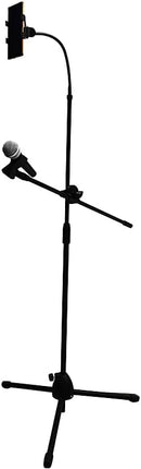Adjustable Mic Stand with Boom Arm & Phone Holder-0