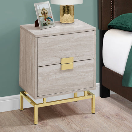 23.5" Particle Board and Chrome Metal Accent Table