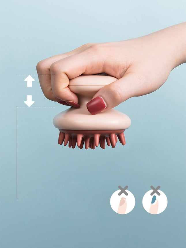 Silicone Head Body Scalp Massage Shampoo Brush Multiple Color Promote