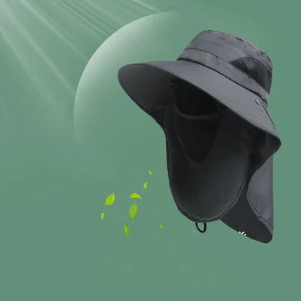 1Set Summer Sun Hats Neck Flap Fisherman Hat UV Protection Outdoor Hunting Fishing Cap For Hiking Camping Visor Bucket Hat