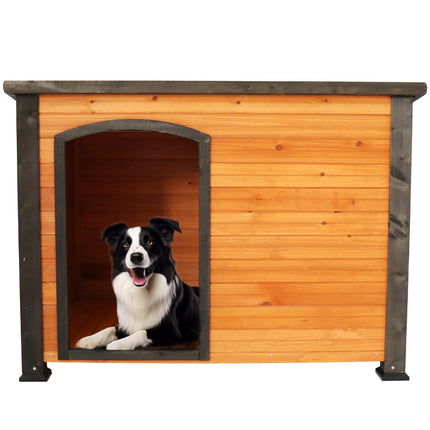 45'Dog House Outdoor and indoor wooden kennel, winter strap with