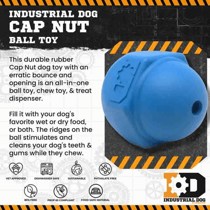 Ultra-Durable Rubber Chew Toy and Treat Dispenser for Large Dogs