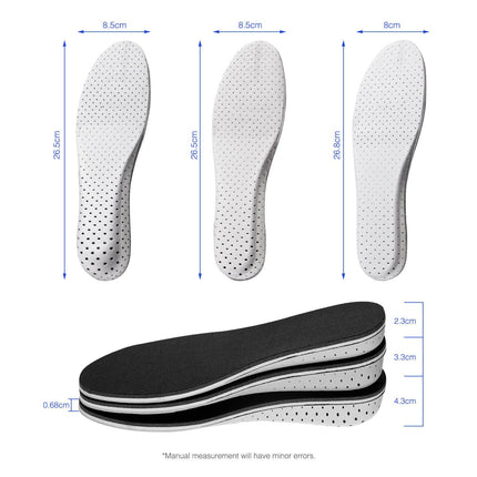 Men Women Invisible Height Increase Insoles Heel Lift Taller Shoe