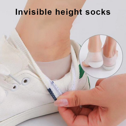 Concealed Footbed Enhancers Invisible Height Increase Silicone Insoles