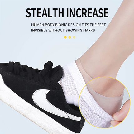Concealed Footbed Enhancers Invisible Height Increase Silicone Insoles