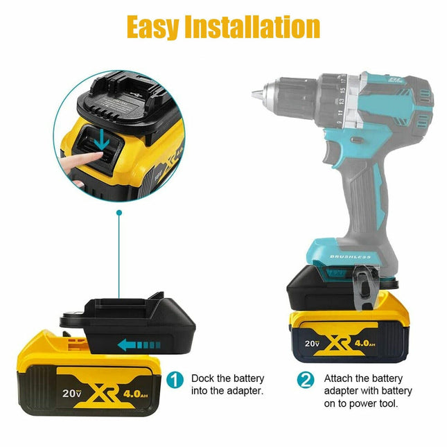 USB Battery Adapter Converter For 20V DEWALT Milwaukee M18 Convert To