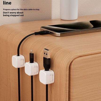 Magnetic Cable Clip Under Desk Cable Management Adjustable Cord Holder