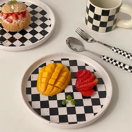 6 - Pack Modern Checkered Flatware Sets ( $4 / count )