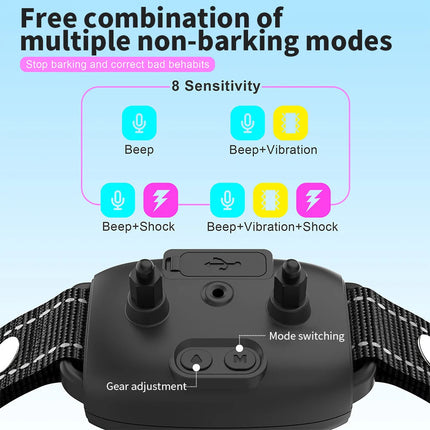 Smart Automatic Anti Barking Dog Collar Rechargeable Bark Stopper Stop