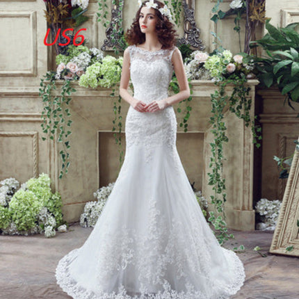 Bride Trailing Wedding Dress sexy Lace Mermaid Wedding DressW