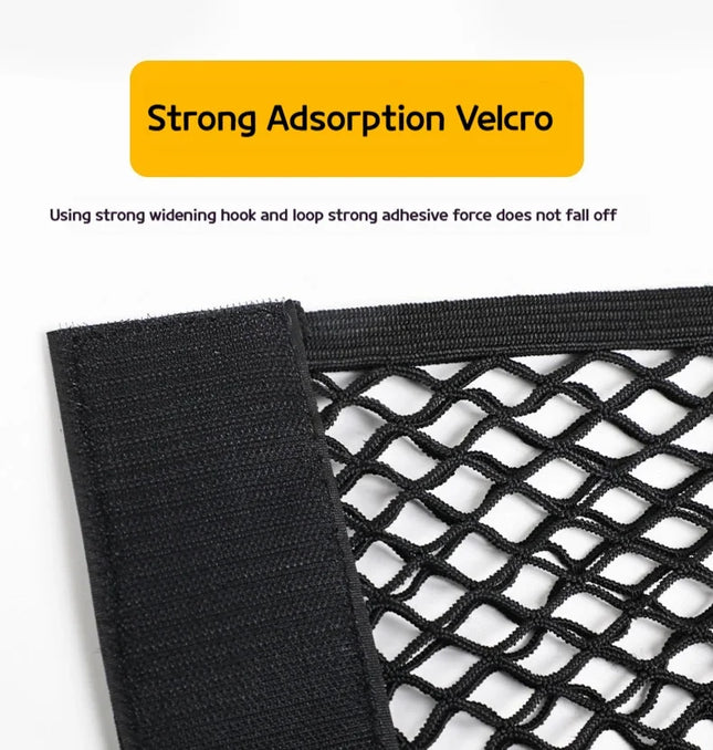 Luggage Storages Car Trunk Storage Bag Double Stretch Velcro Car Storage Net Bag Mesh Storages Net Bag Car Net