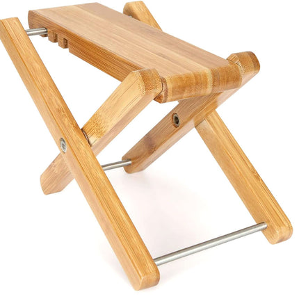 5Core Wooden Guitar Foot Stool 3 Level Adjustable Leg Rest Classical