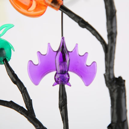 2Pack 1.97FT Lighted Halloween Trees Halloween Indoor Decorations