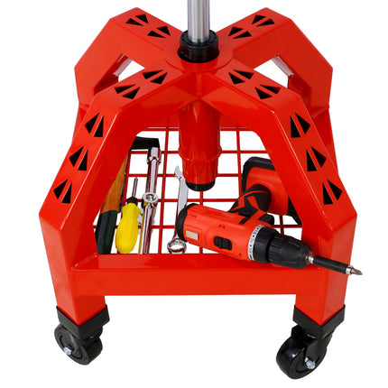 Pneumatic 360 Degree Swivel Stool, Mechanics Rolling Creeper Seat,