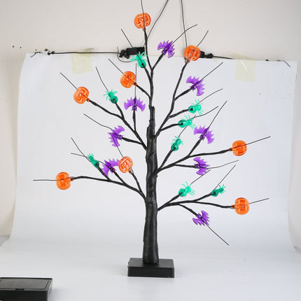 2Pack 1.97FT Lighted Halloween Trees Halloween Indoor Decorations