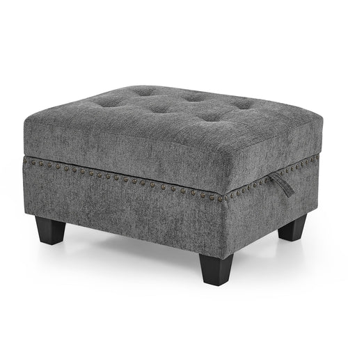 Ottoman Sofa for Modular Sectional,Grey Chenille
