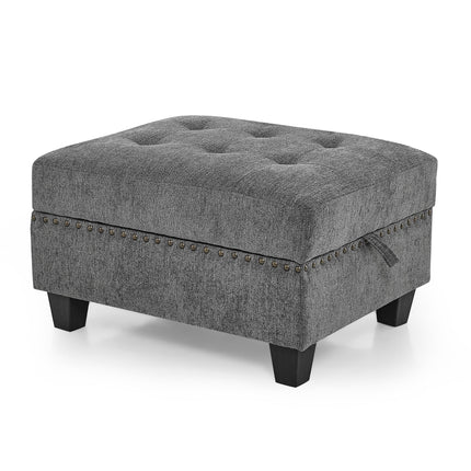 Ottoman Sofa for Modular Sectional,Grey Chenille