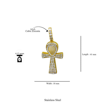 ICED BEAUTIFUL ANK NECKLACE PENDANT