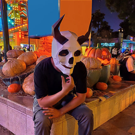 Spooky Skull Design Craft Mask for Halloween DIY Project