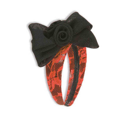 Forum Novelties Costumes 273532 80s Lace Headband with Bow