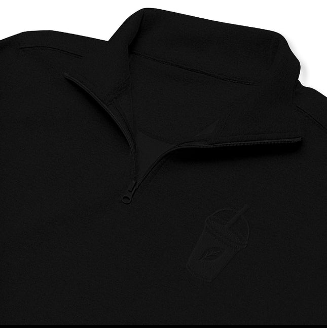 MATCHA DESIGNED (LEFT WRIST) EMBROIDERY  QUARTER ZIP PULLOVER