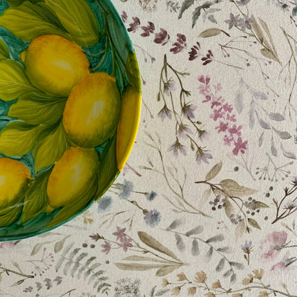 Round Tablecloth, Linen-Cotton Mix, Printed | Aitana