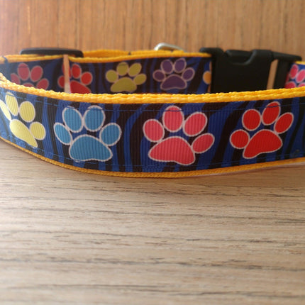 Leash/ Large/  Colorful Paw Prints