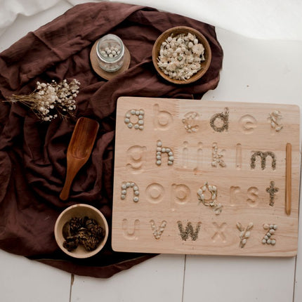 QToys Australia Lower case letter lacing board