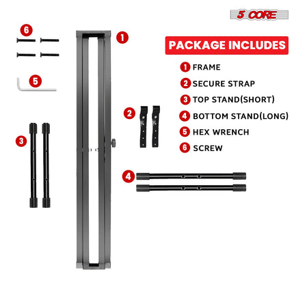 5Core Keyboard Stand Double X Style Adjustable Lift Piano Riser For 49