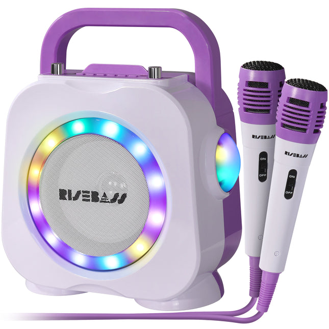 Purple Kids Bluetooth Karaoke Machine with 2 Microphone-0