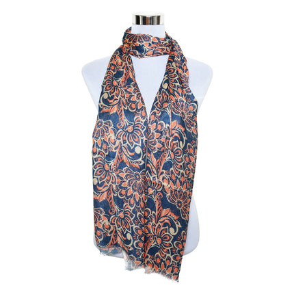 Womens Viscose Print Scarf Lightweight Wraps MV513