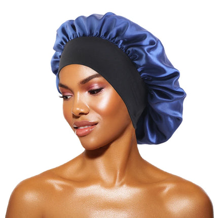 Women's Satin Solid Bonnets Wide-brimmed Night Sleeping Bathing Hat