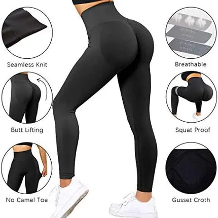 2023 Seamless Knitted Fitness GYM Pants Women's High Waist and Hips