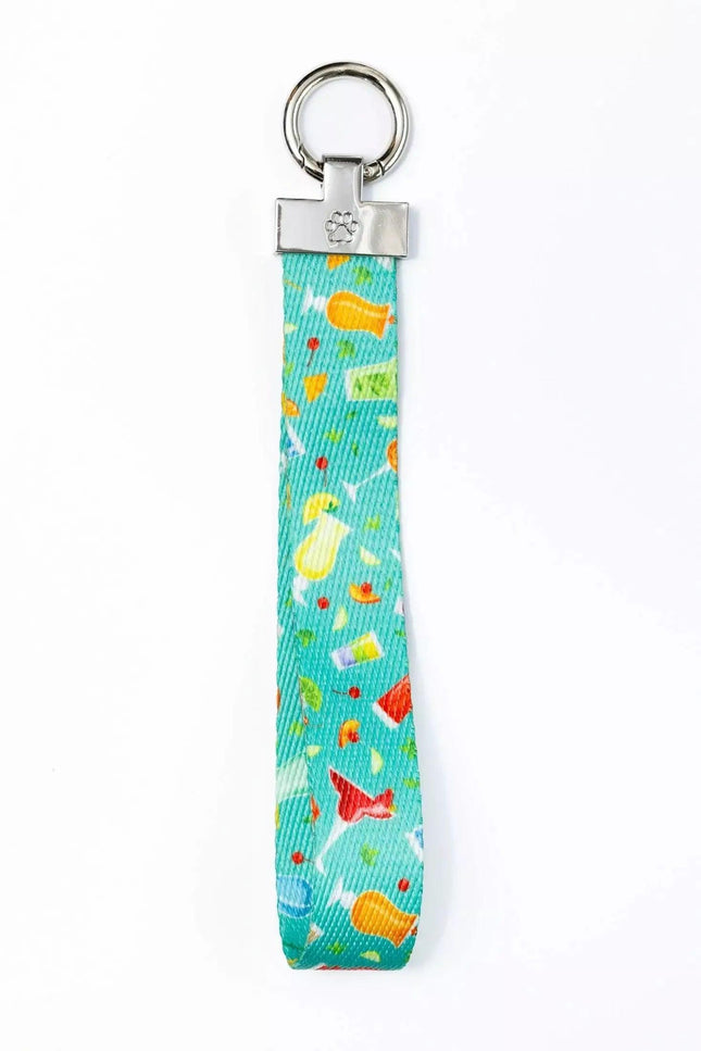 Seaside Sips Wristlet Keychain