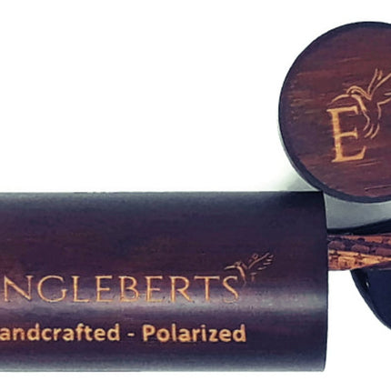 Zebrawood Sunglasses, Stars and Bars With Wooden Case, Polarized,