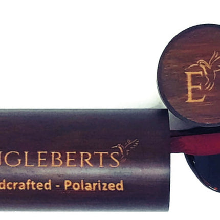 Red Bamboo Tortoise Framed Sunglasses With Wood Case, Artisan Engraved