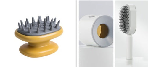 Silicone Head Body Scalp Massage Shampoo Brush Multiple Color Promote